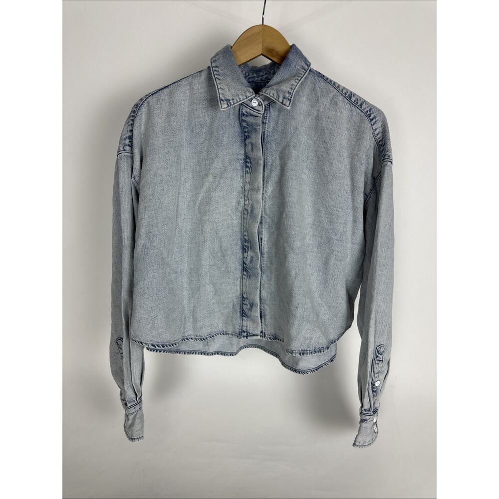 Rag And Bone Women’s Ultra Featherweight Beatrice Denim Shirt womens Size M - Picture 1 of 10
